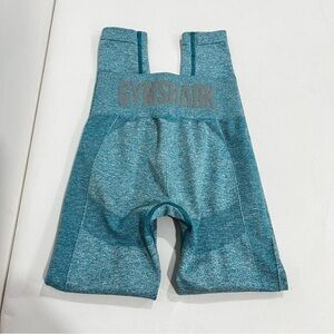 Gymshark Flex High Waisted Size Small Hydro Teal Marl/Light Gray Leggings